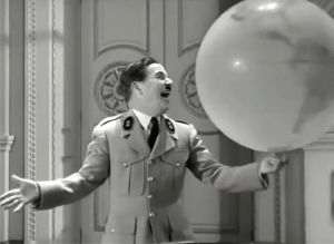 Charlie Chaplin, in "The great dictator", 1940